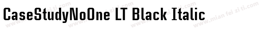 CaseStudyNoOne LT Black Italic字体转换